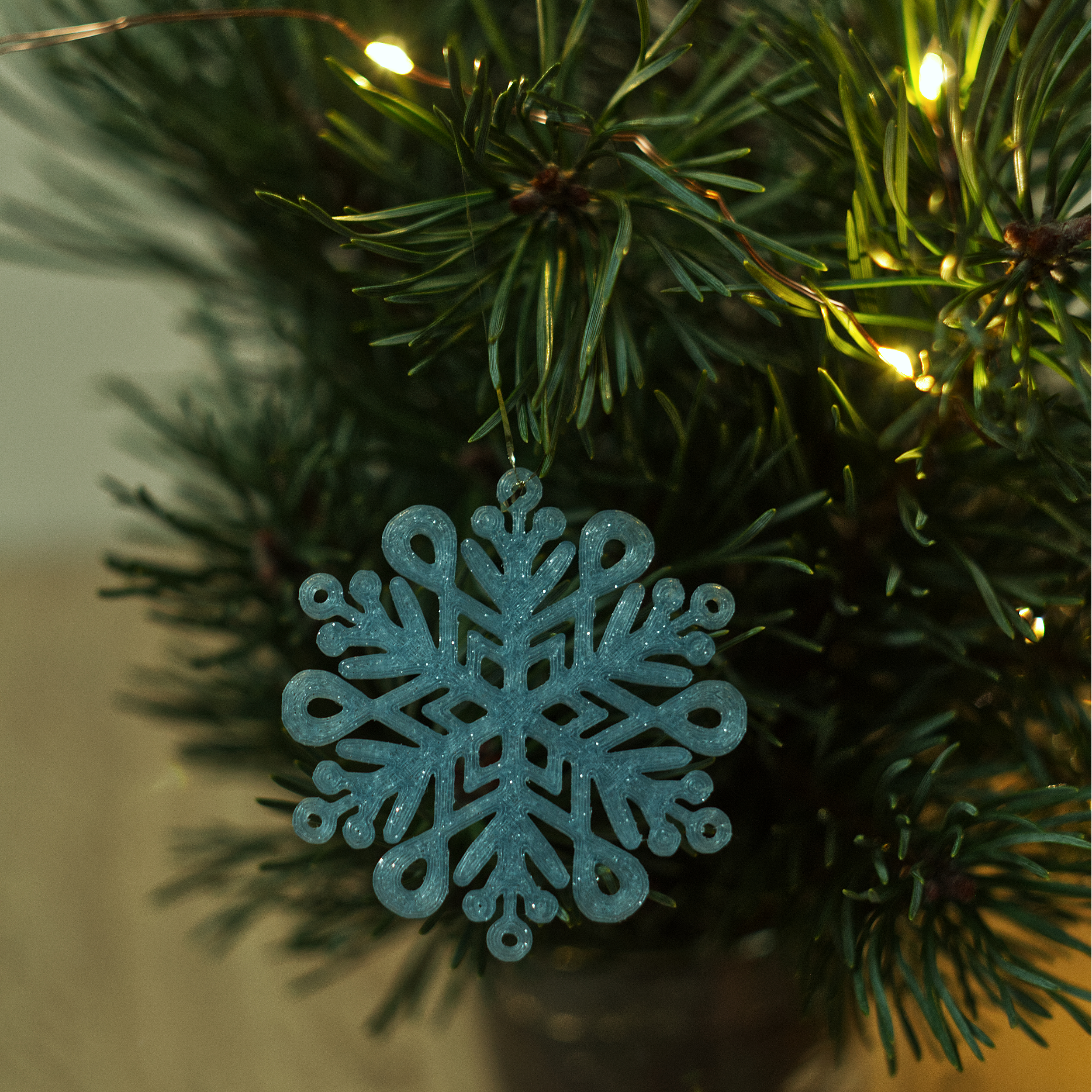 Snowflake Christmas tree ornament