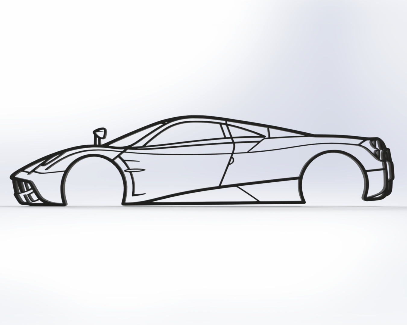 Pagani Huayra 2D Wall Art