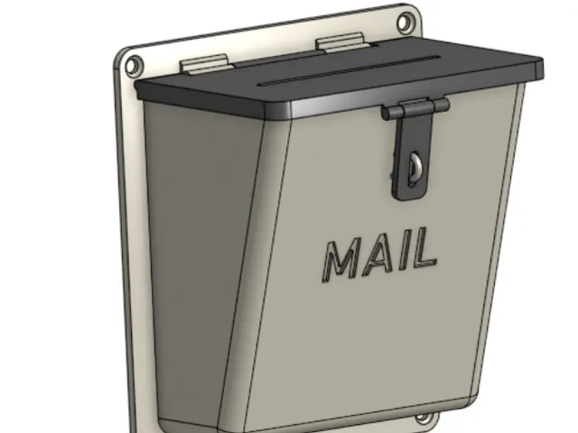 Wall-Mounted Mail Slot with Simple Hinge Lock