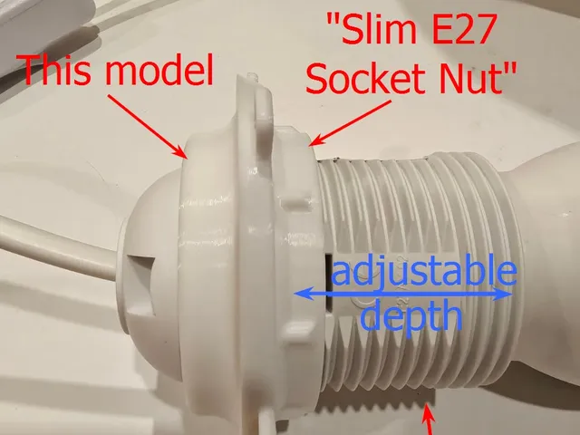 E27 ceiling adapter with thread