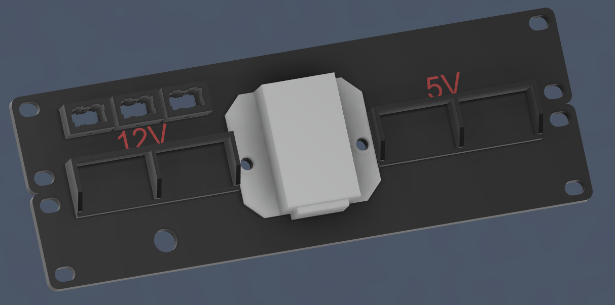 10in Rack 12V-5V Buck Converter Holder