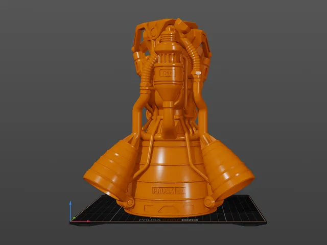 Rocket Engine Prusa – With C1+ Label and Max Size Print Remix