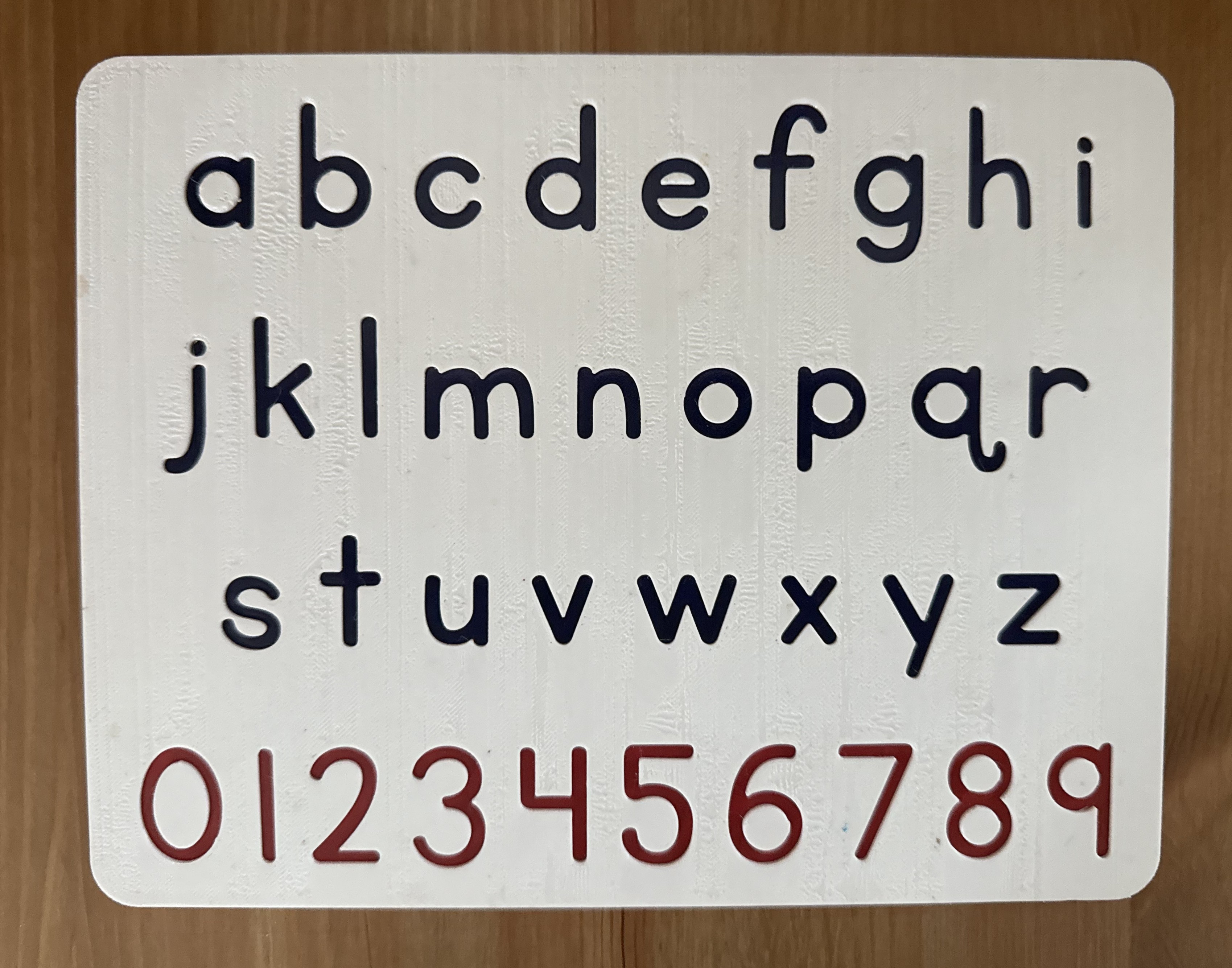 Letter and Number Tracing Board