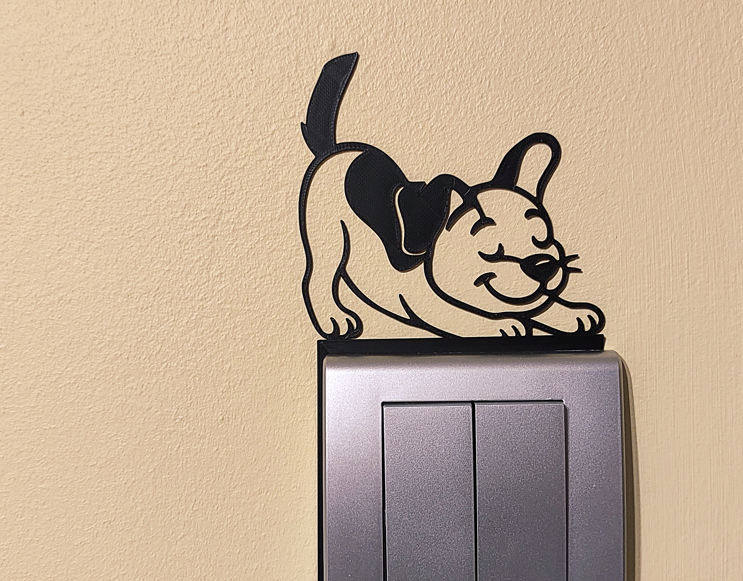Dog Light Switch / Outlet Decoration – 3D Printable Model 1
