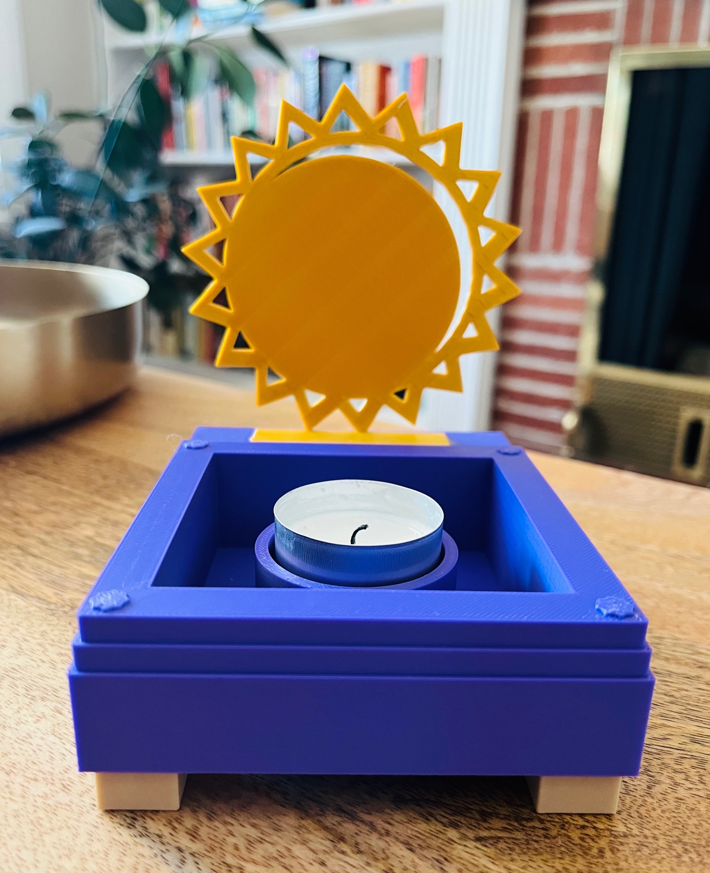 Tea Light Candle Holder with Sun