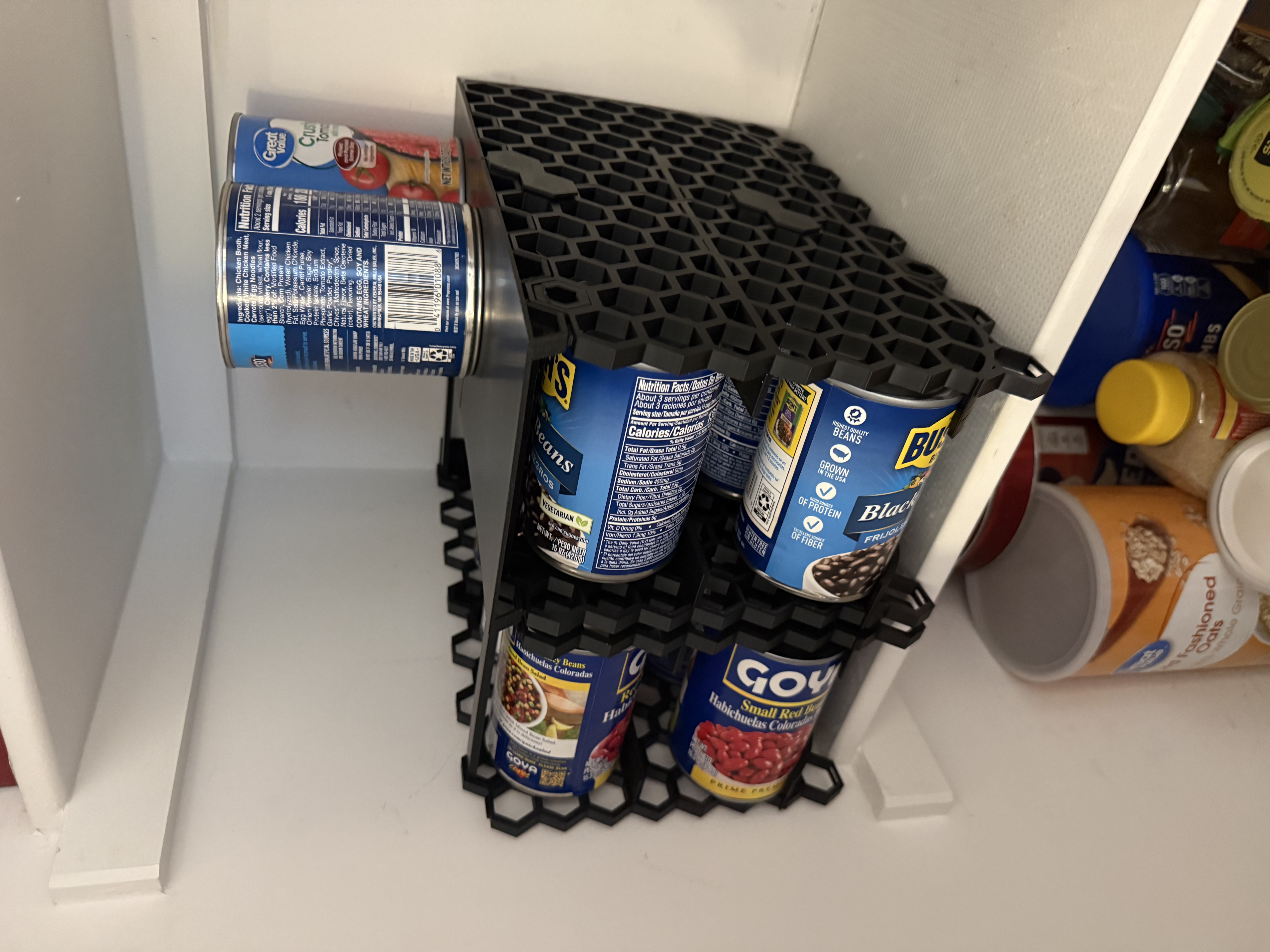 Top Cap for Stack-able FIFO Can Storage rack
