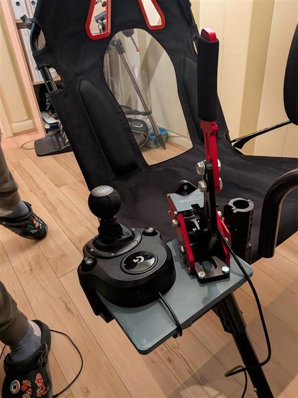 Logitech Shifter and Sim Handbrake Mounting Plate for GT Lite Seat
