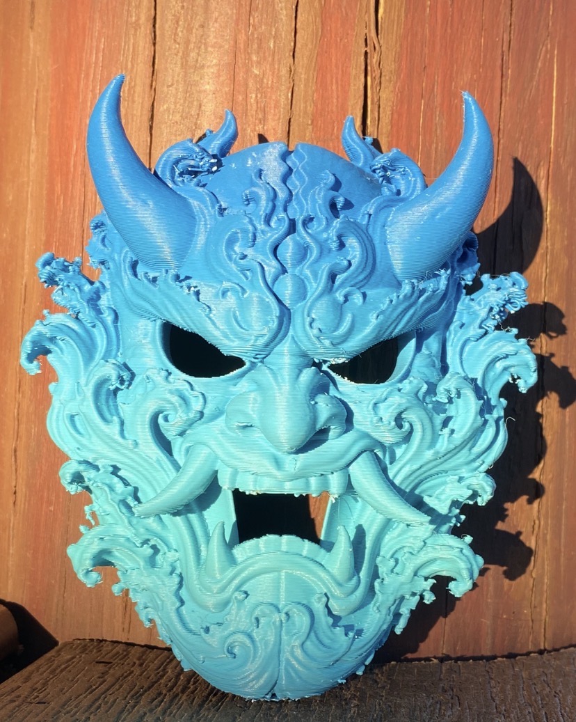 Japanese Elemental Water Demon Oni Mask - TyphoOni