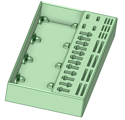 USB Desk Tidy with 4x1 Gridfinity.