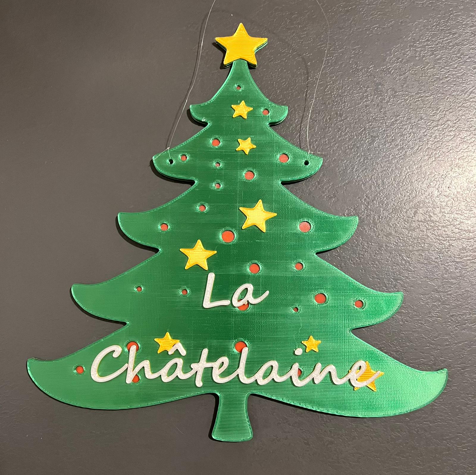 Christmas tree plaque (without text)