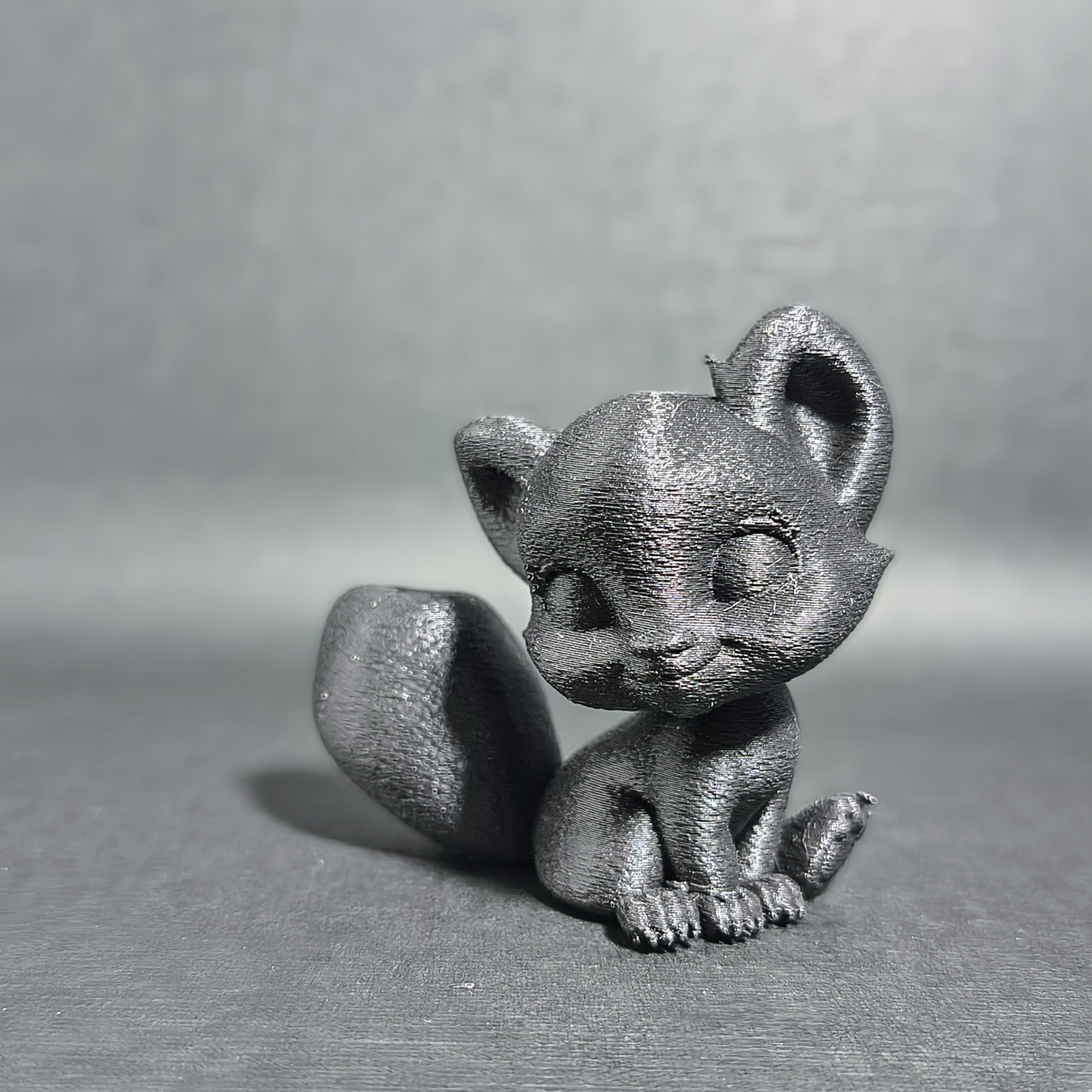 Adorable Happy Sitting Cat