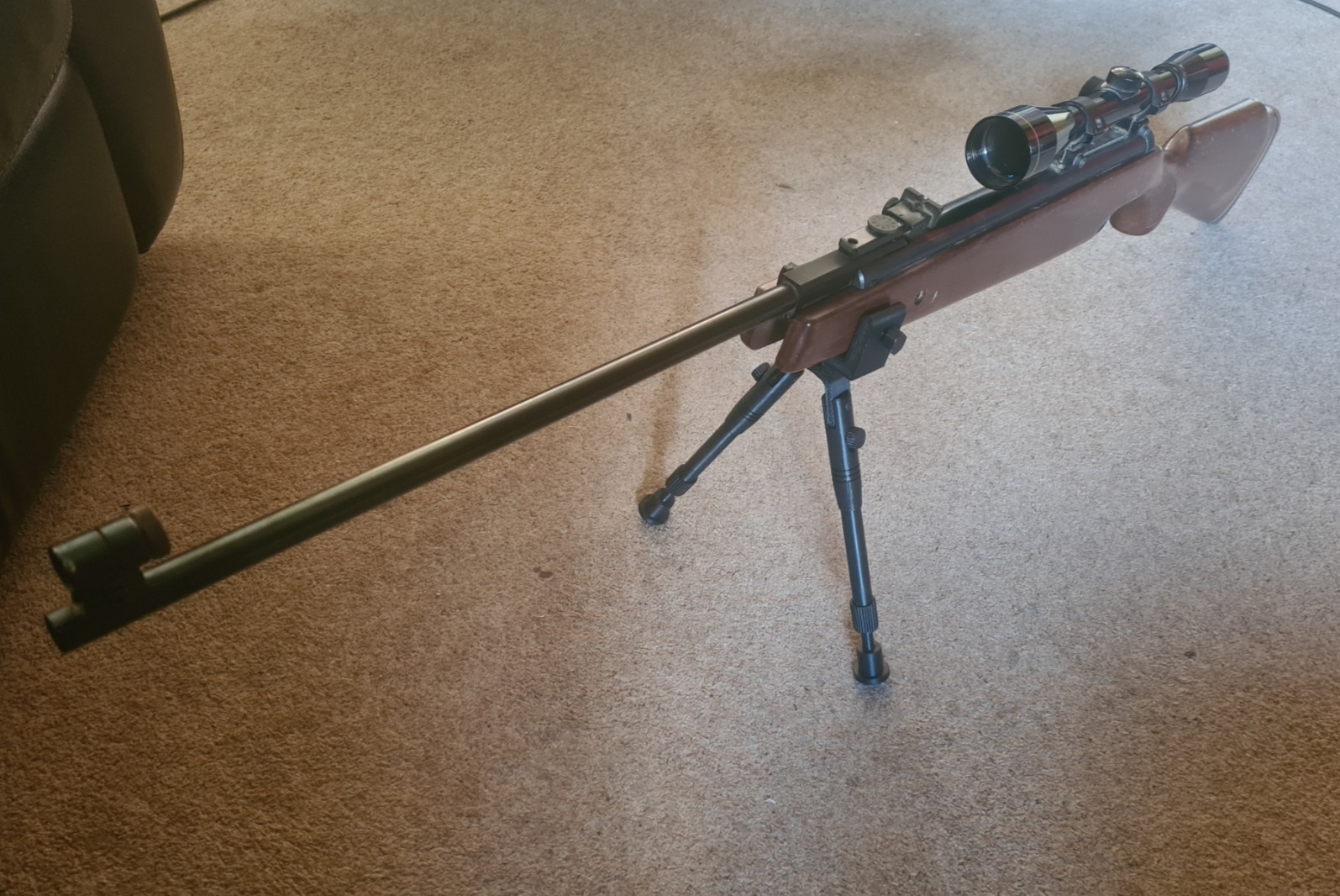 Bipod Air Rifle (with stock) Support - Adjustable