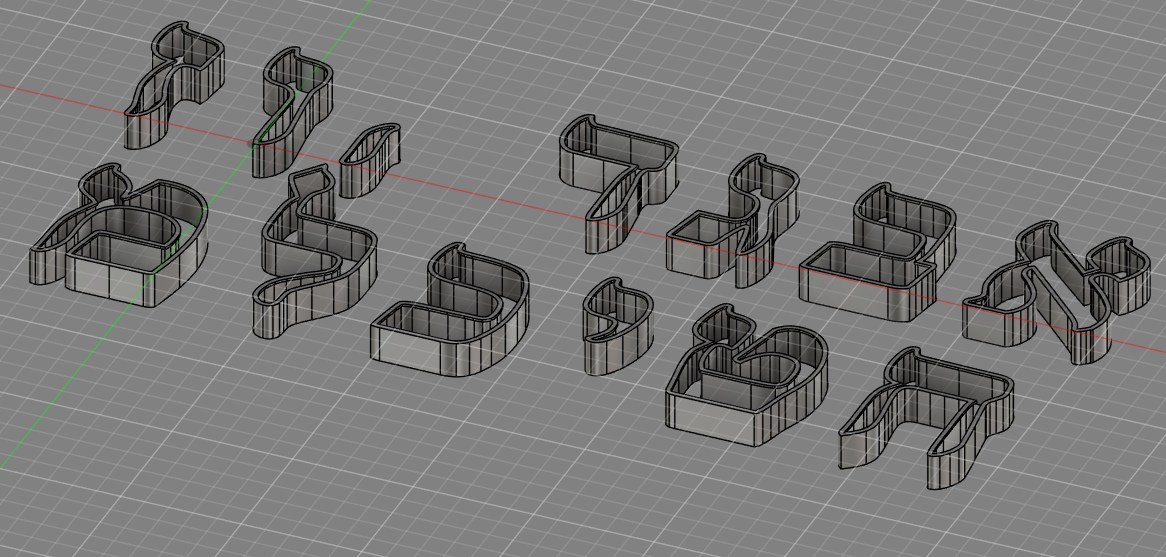 Alef Bet cookie cutters