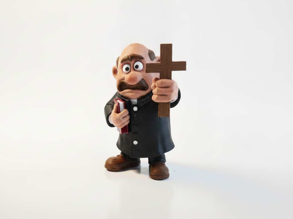 Priest Exorcism Figurine Fantasy 3D Printable