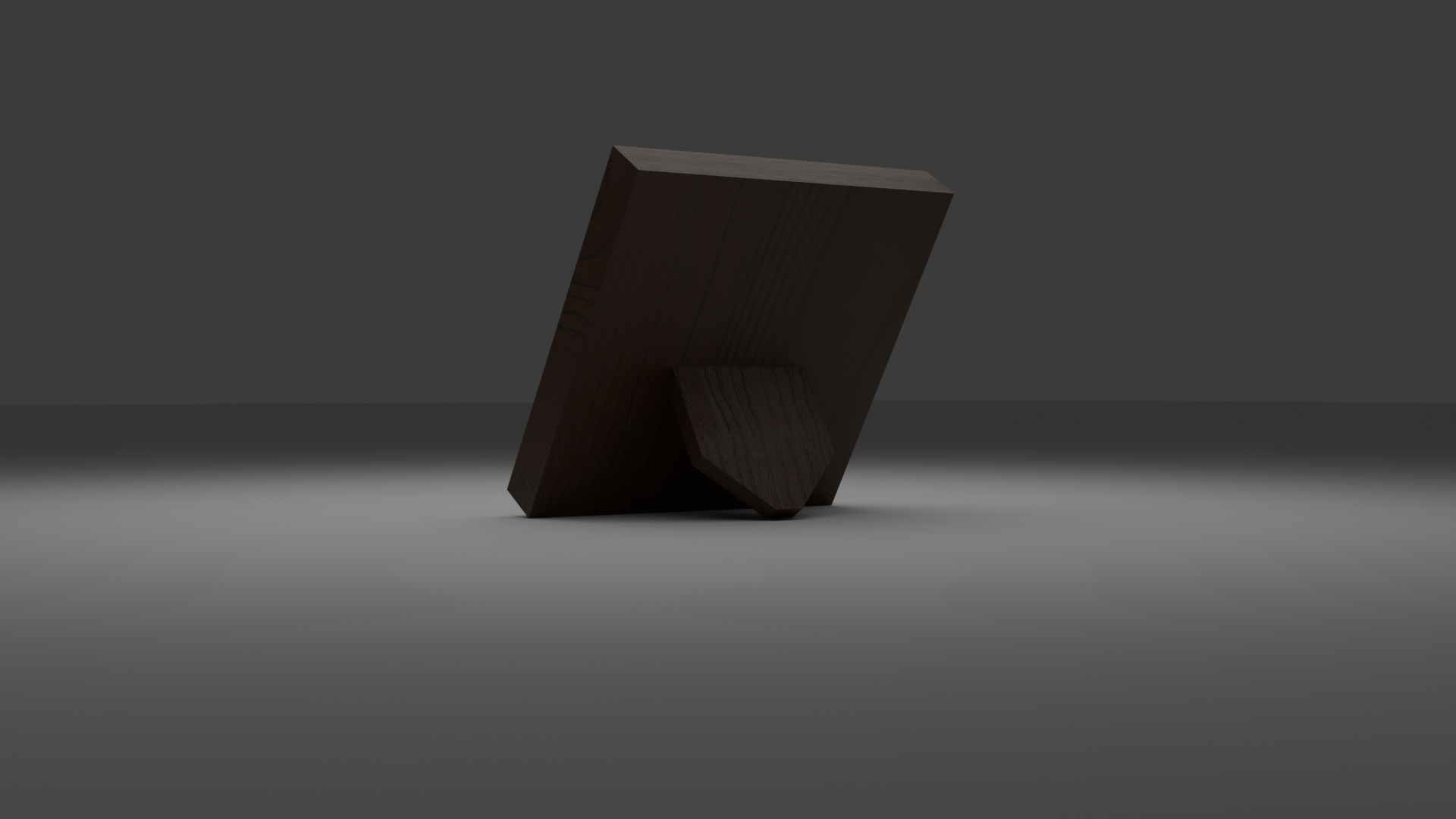 Classic Square Wooden Photo Frame - Low Poly & Game Ready