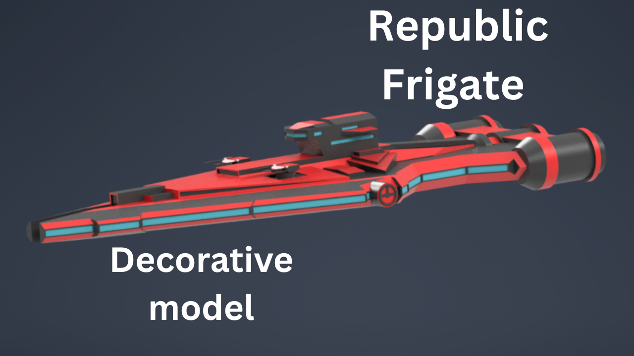 Republic frigate decorative model