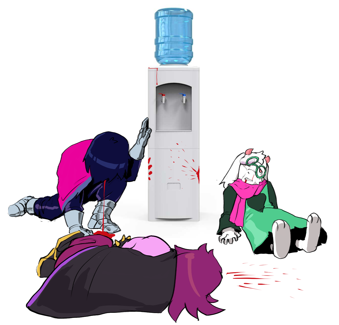 Deltarune Fun Gang fights Watercooler