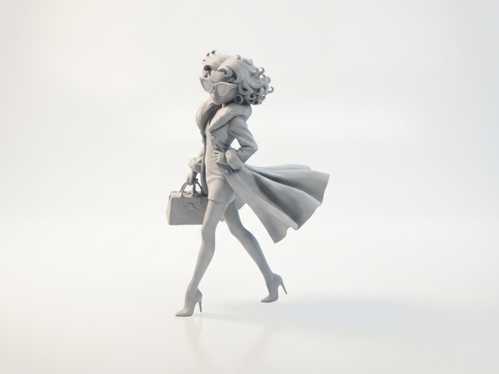 Business Lady Figurine Female Figure 3D Printable