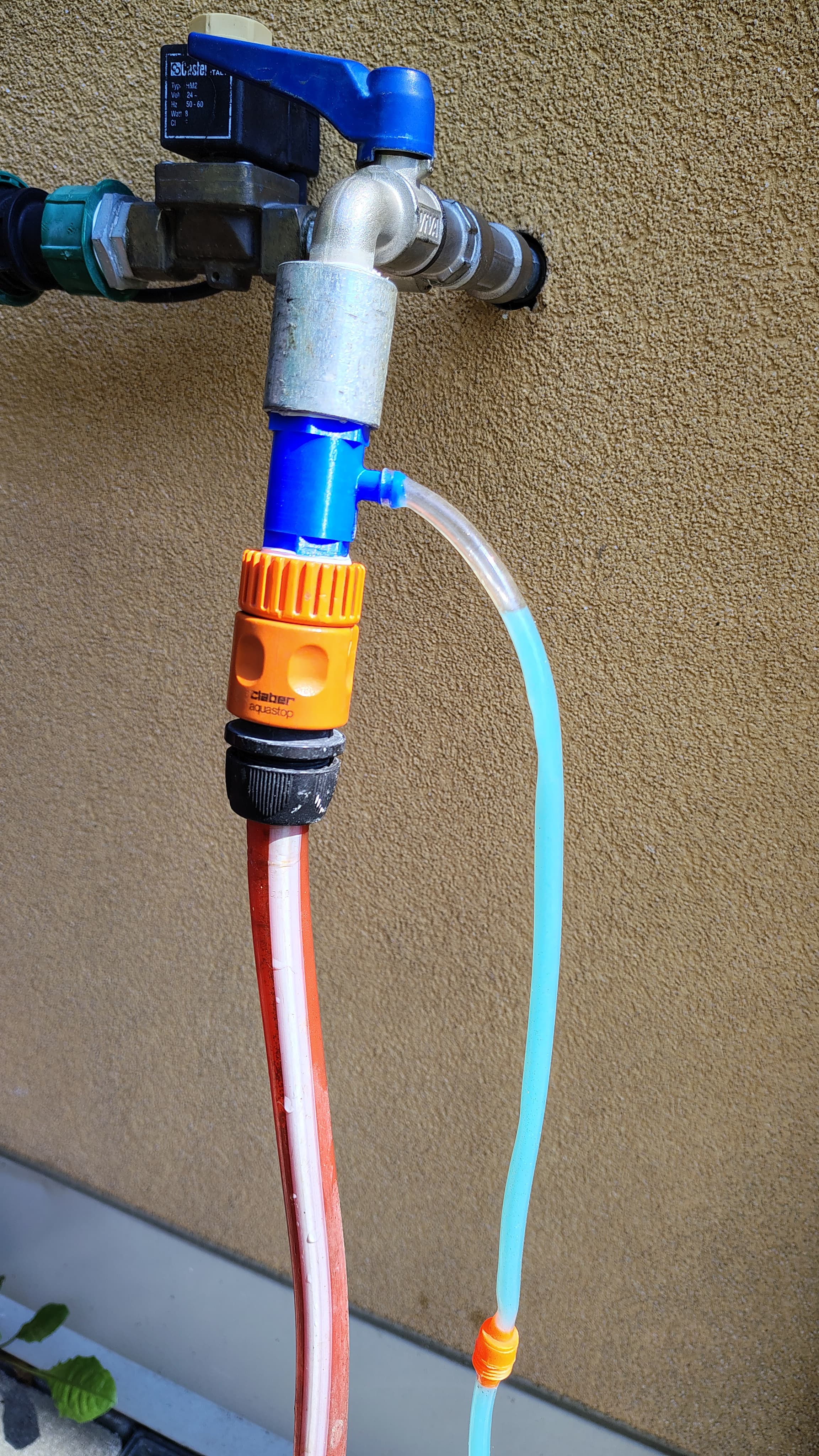 Fertigation with venturi suction.   IN 1" - OUT 1"