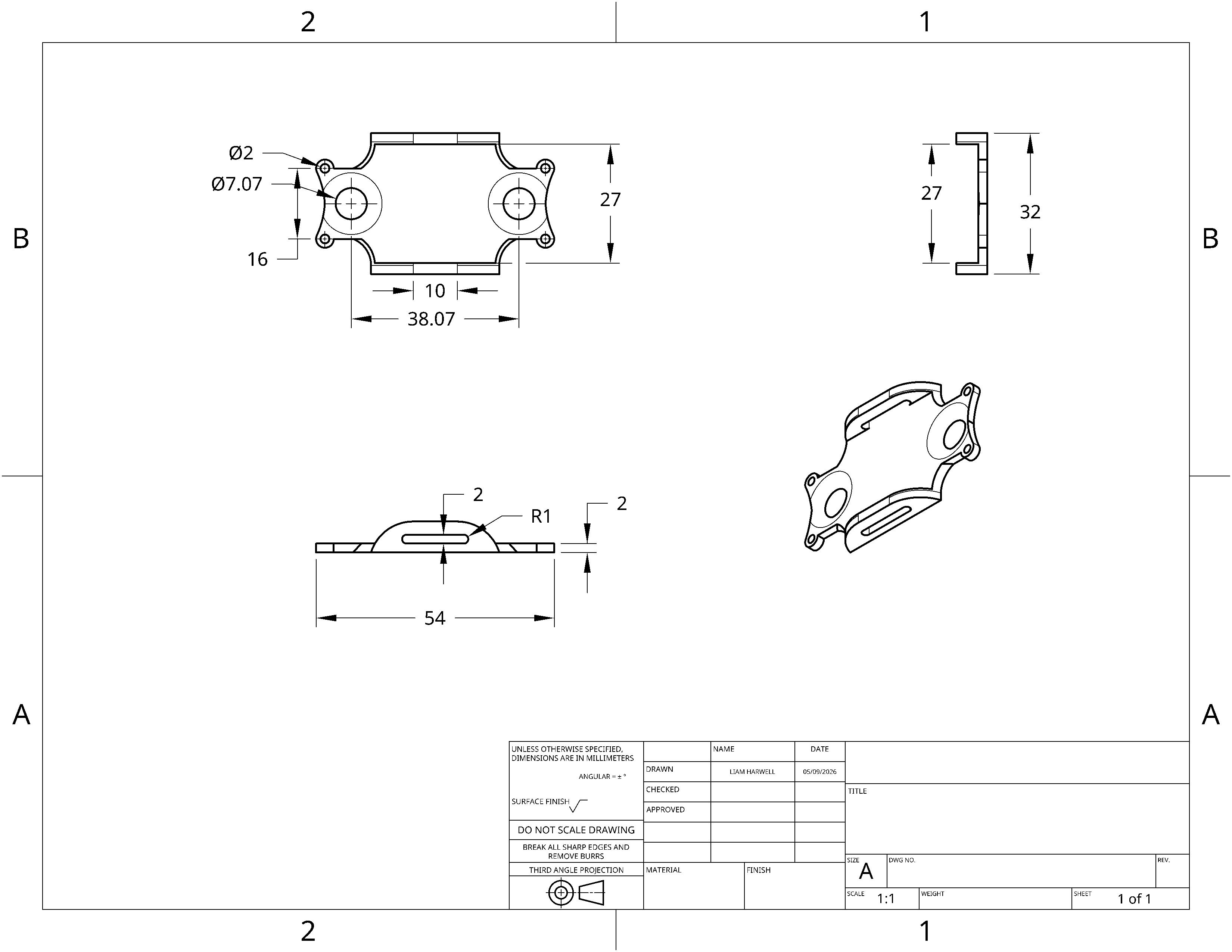 Battery Mount For "cinemovr25" whoop Frame