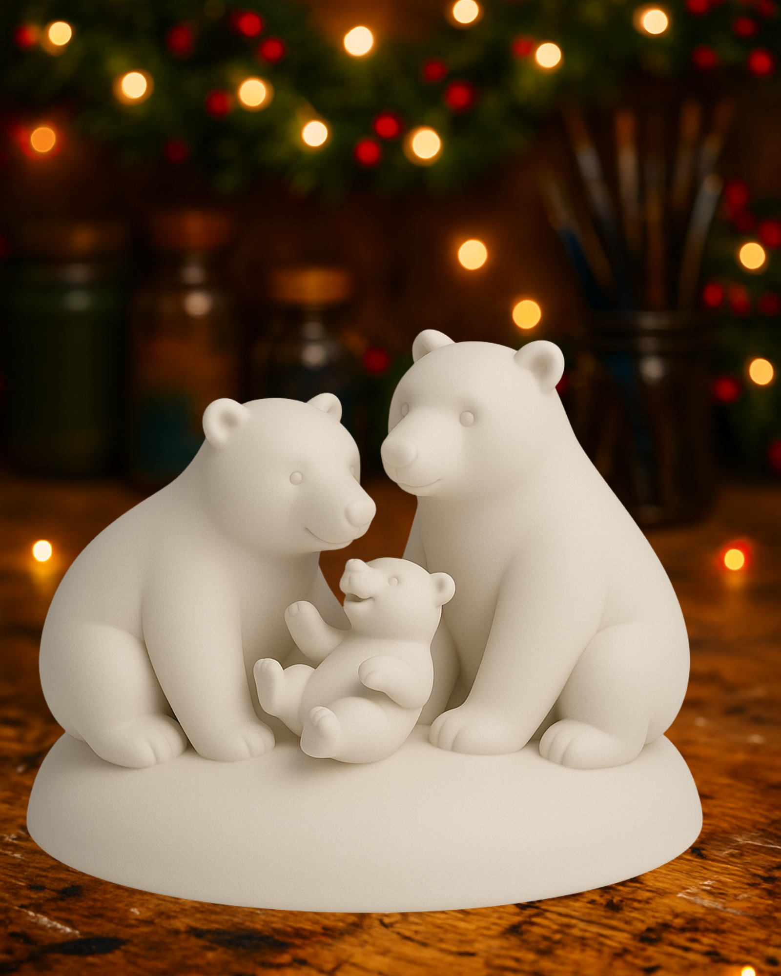 Cozy Bear Family Figurine