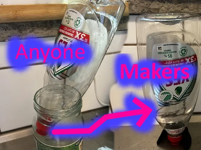 Yes/Fairy bottle upside-down stand