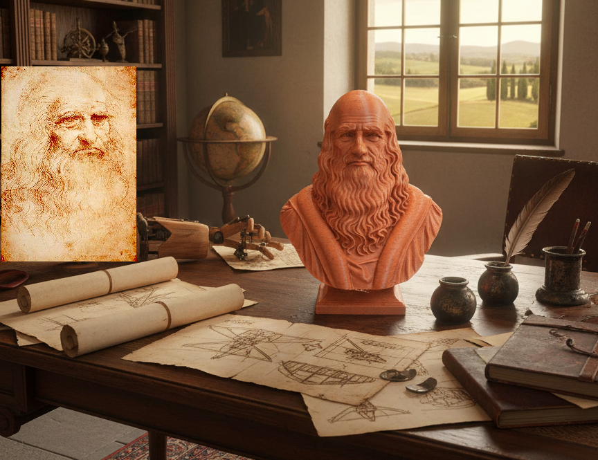 Leonardo di ser Piero da Vinci - Bust