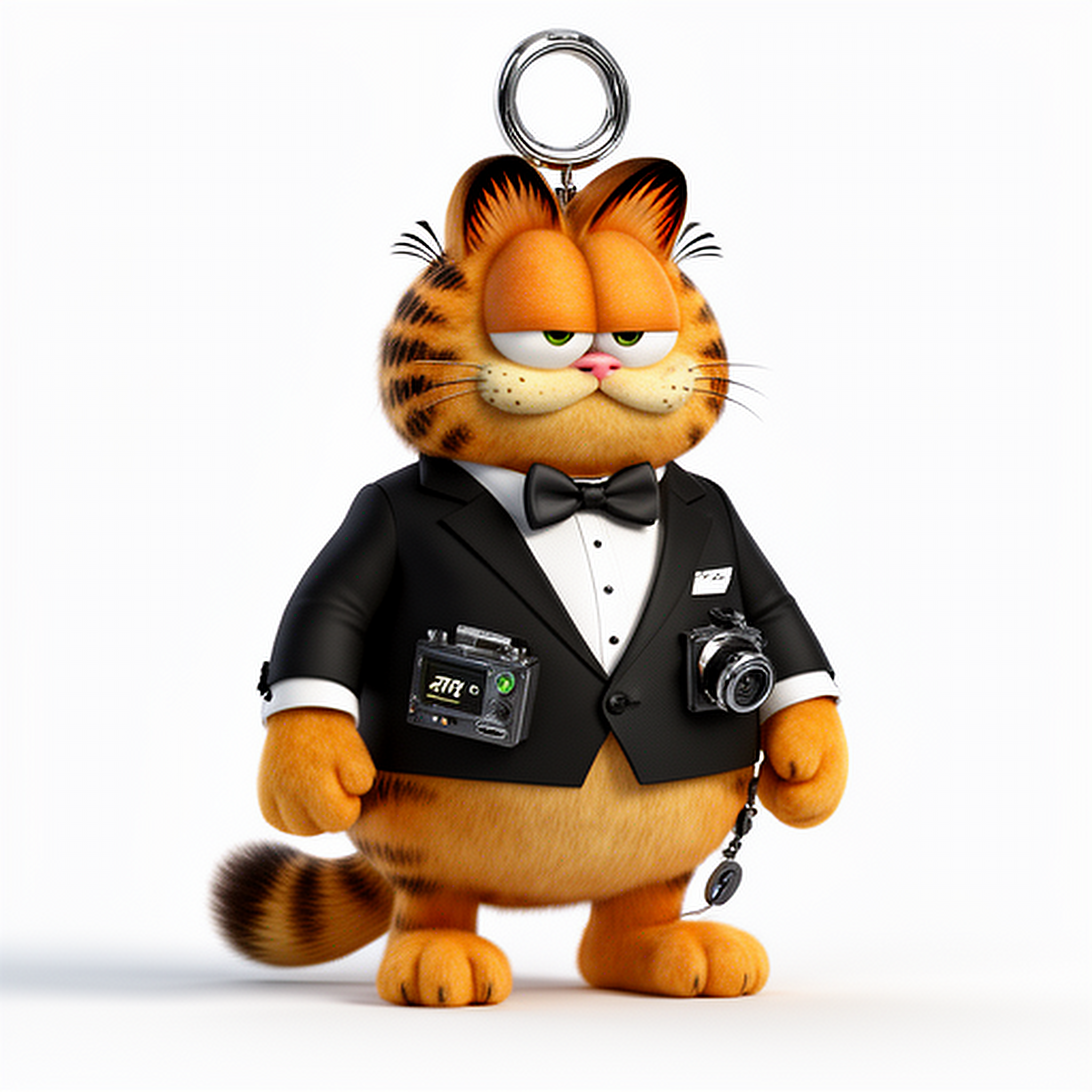 Garfield James Bond Ring Figure