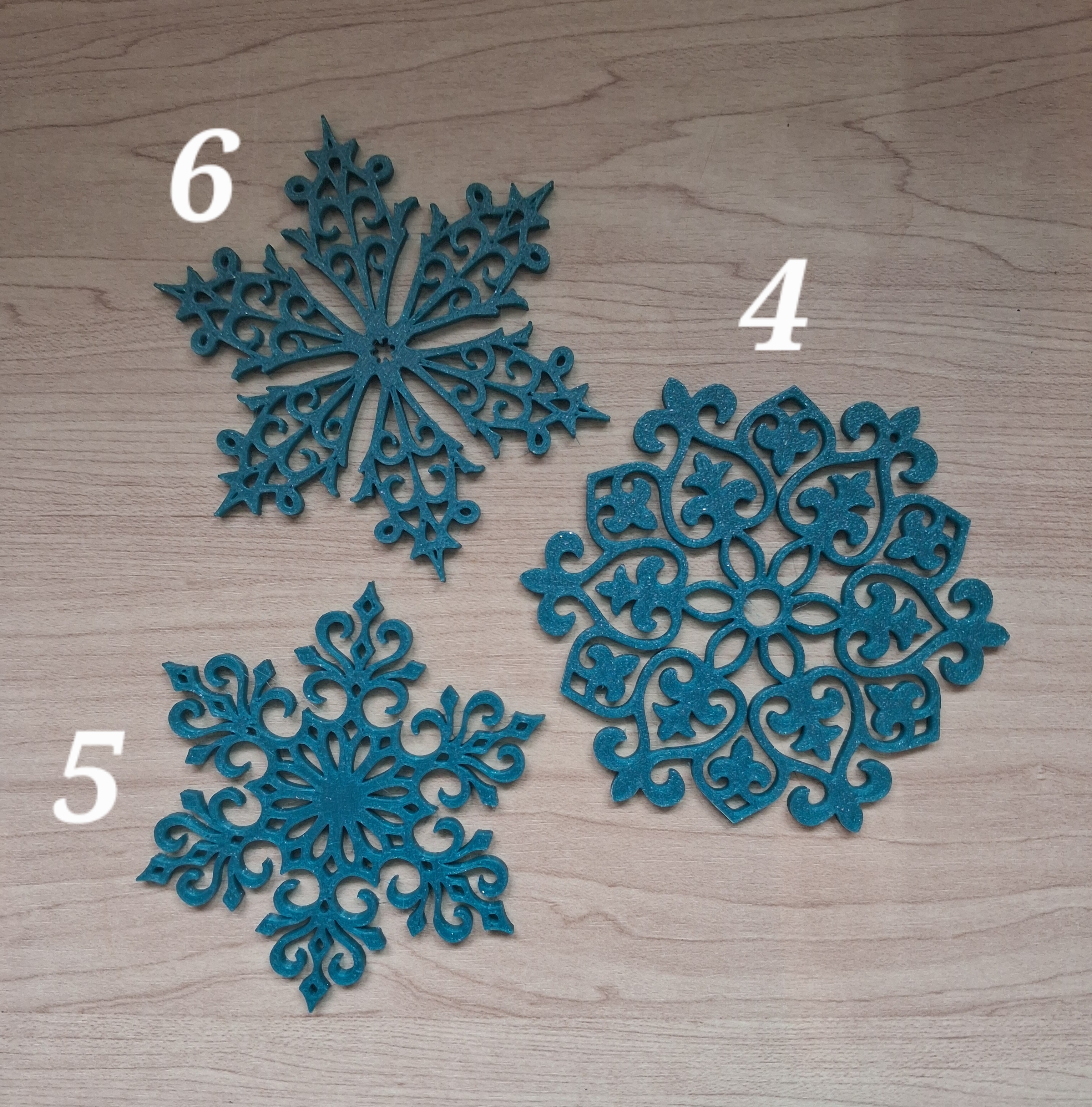 Miniatura 2 do modelo 3D Snowflake Ornaments (Set 2)