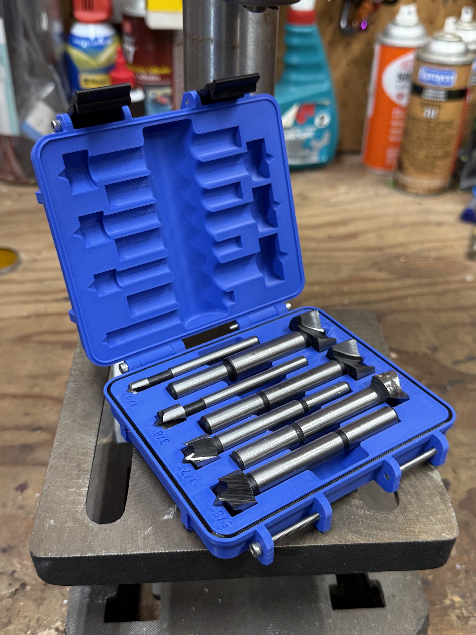 Forstner bit case for Harbor Freight Warrior brand bits