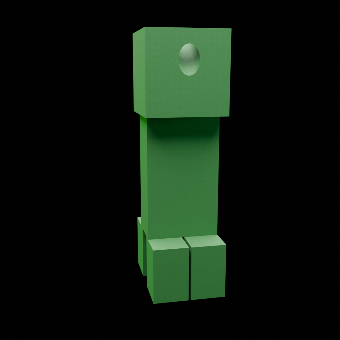 Miniatura 3 do modelo 3D Minecraft Creeper Keychain