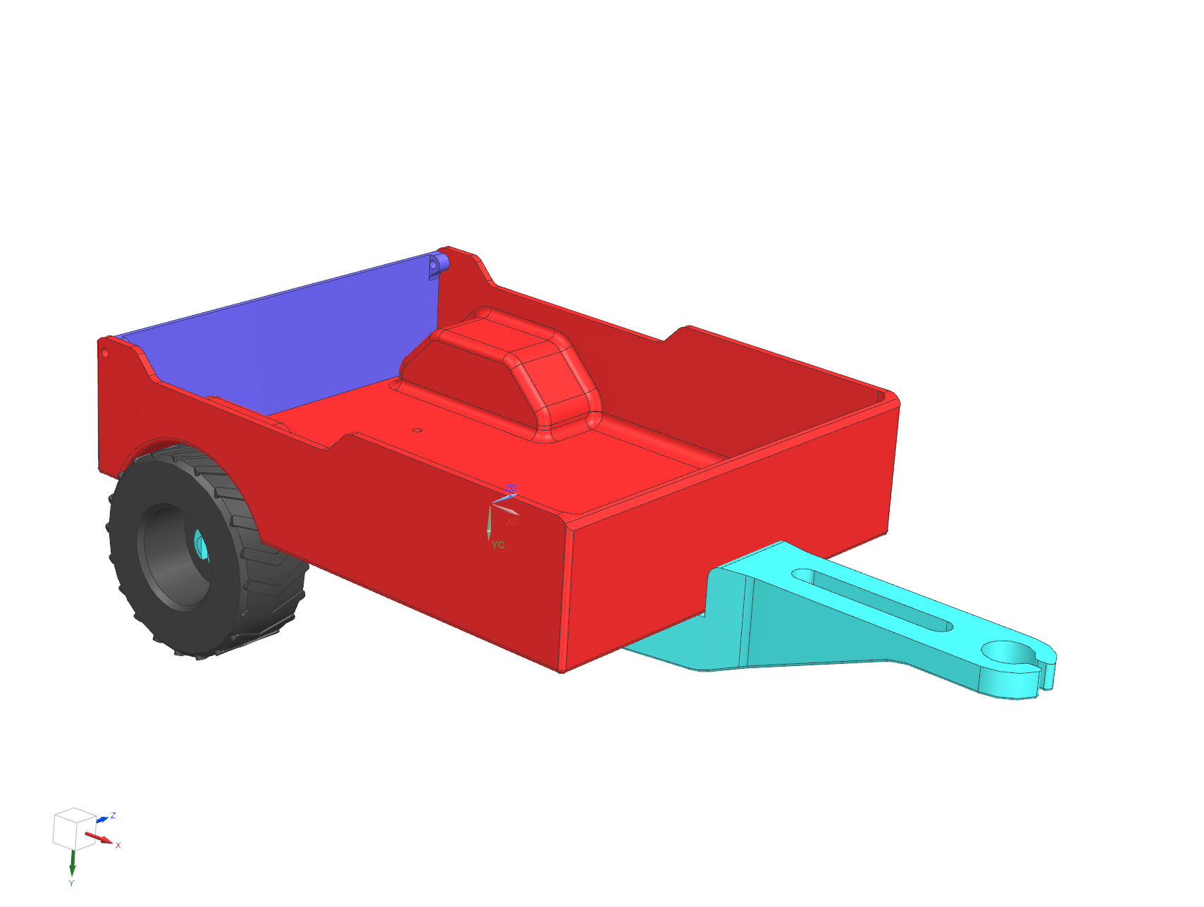 Miniatura 4 do modelo 3D Toy Tractor Trailer