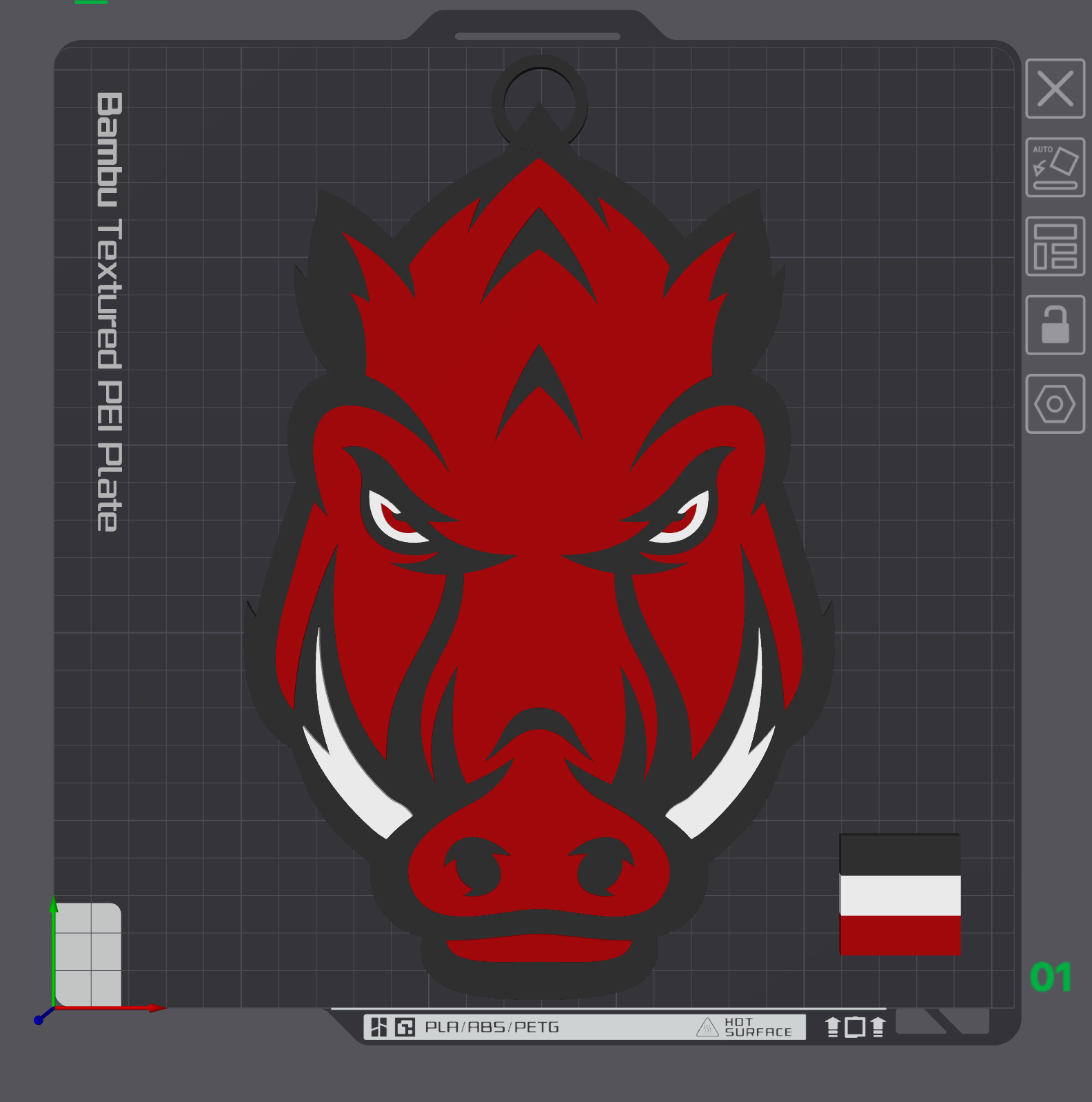 Arkansas Razorbacks Oversized Necklace Alternate Logo