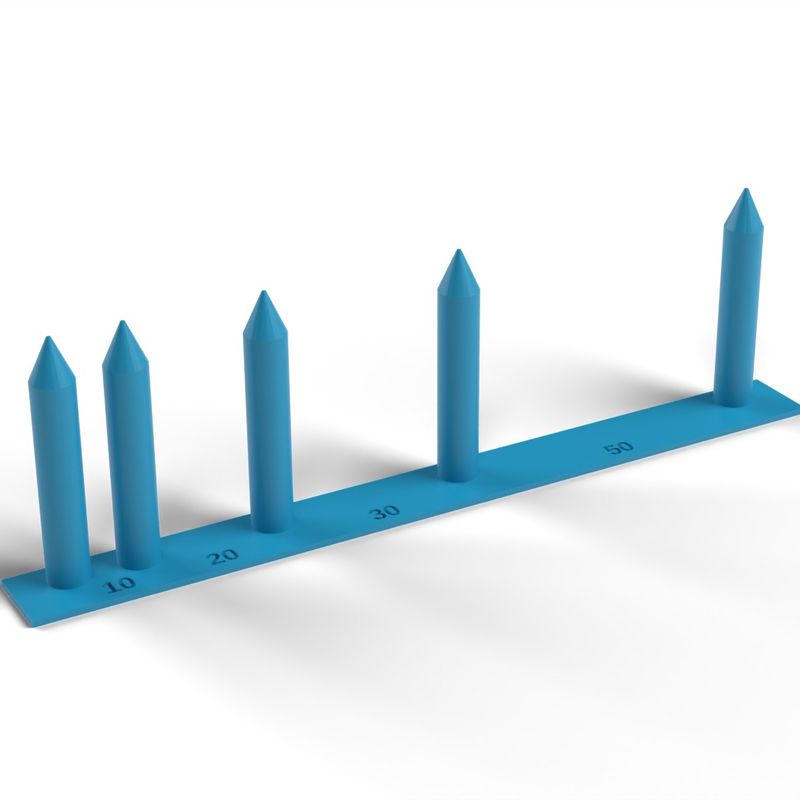 Stringing and Retraction Test - Five Towers at 10 to 50 mm, Quick ...