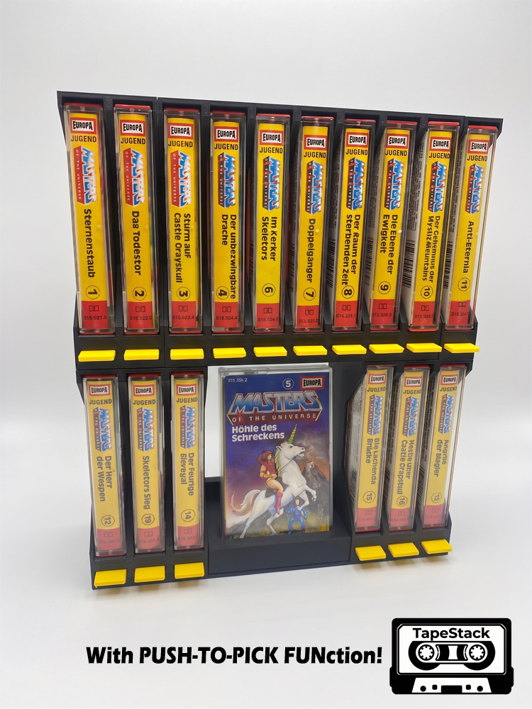 TapeStack RACK - The tape rack with PUSH-TO-PICK FUNction