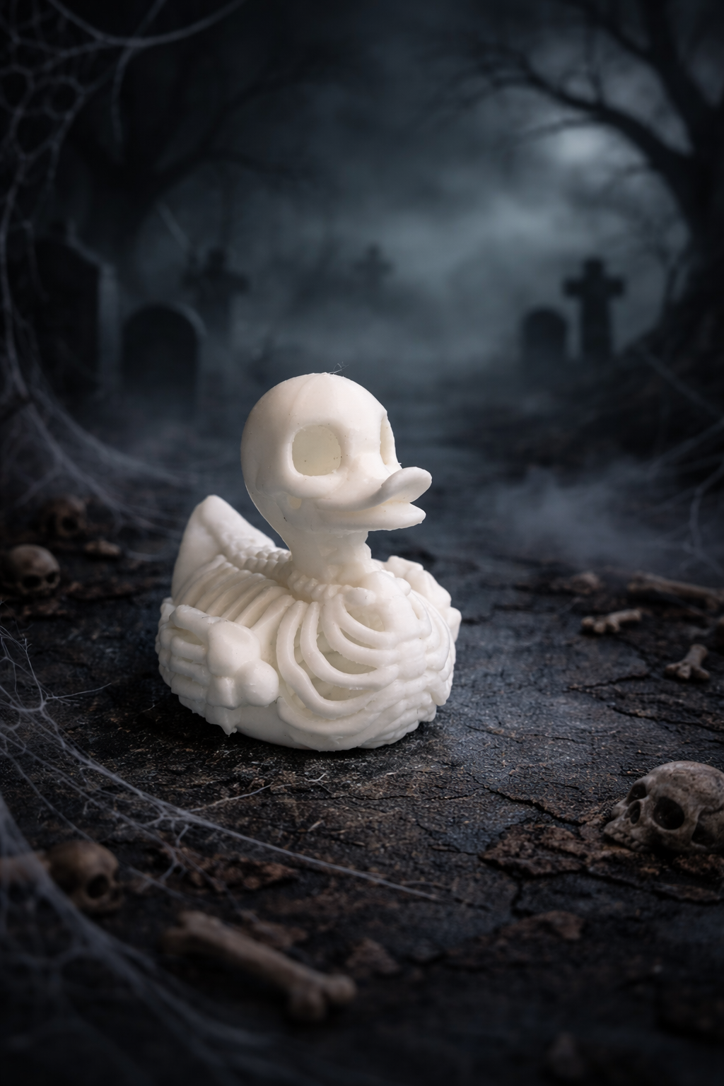 Duck skeleton, bones.