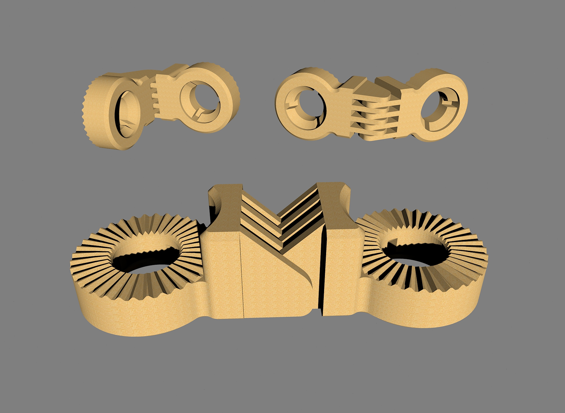 Horizontal Hinge for small Multifunction Arm (print-in-place)