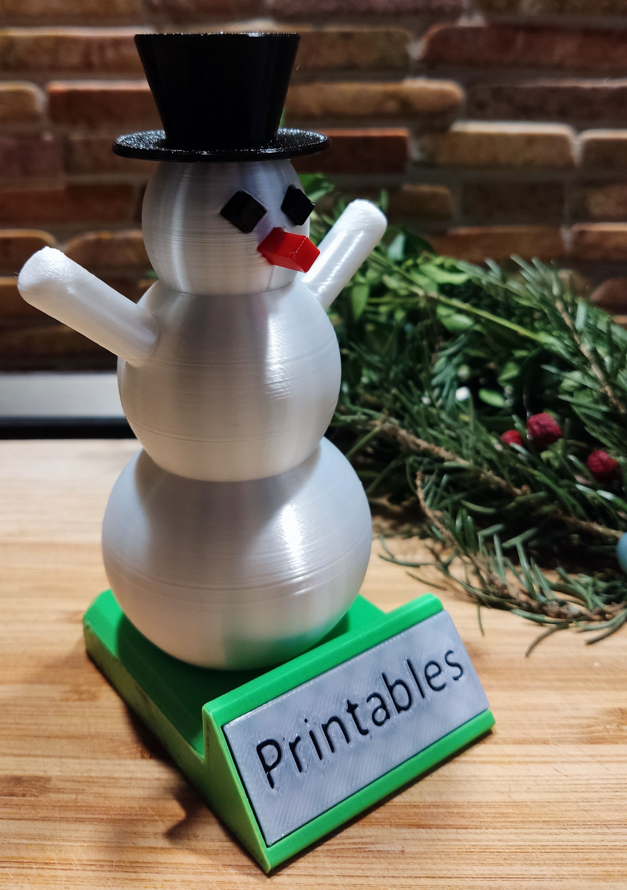 Christmas Snowman building kit with sign