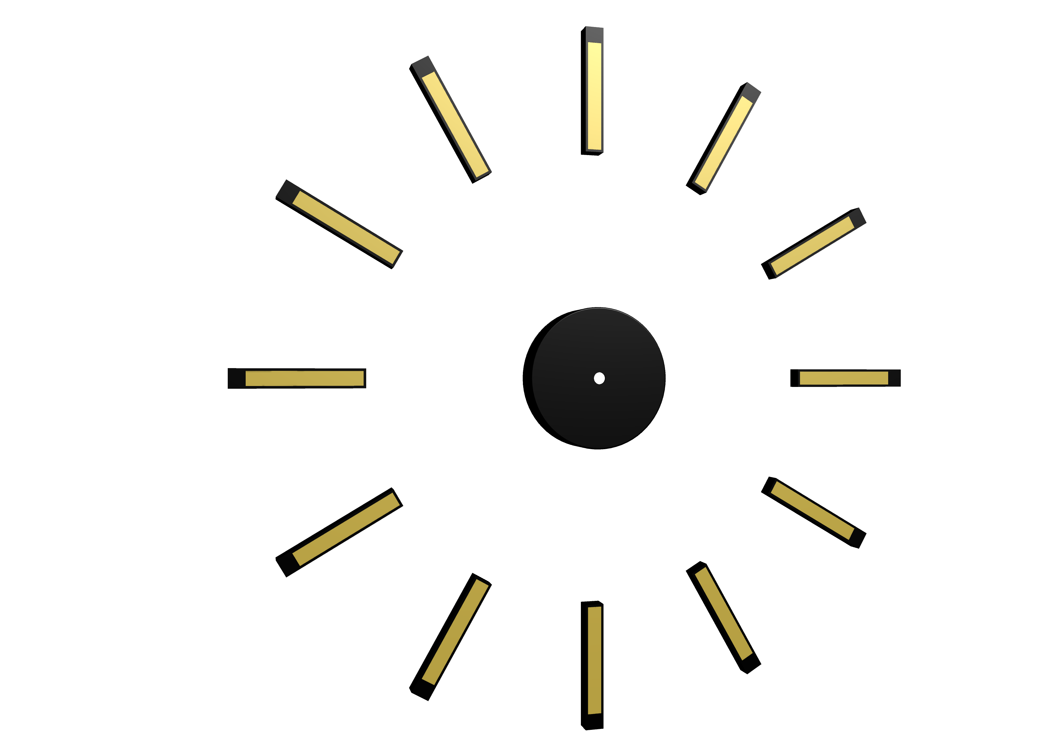 Miniatura 2 do modelo 3D modern wall clock