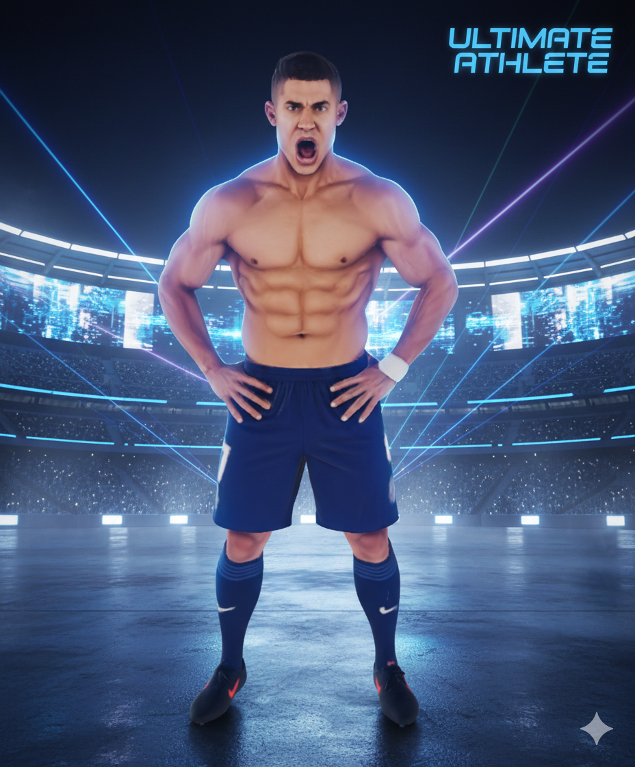 Athletic Male Sports Statue – Ronaldo Inspired, Support-Free 3D Printable Figure