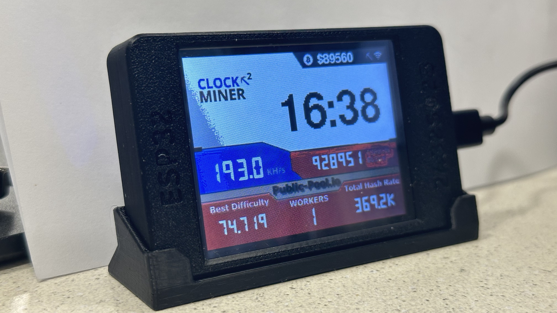 ESP32 2432S028 nerdminer Stand Case