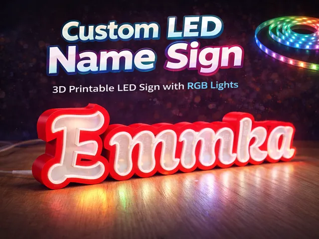 Emmka LED Name Sign (3-Plates, RGB Ready)