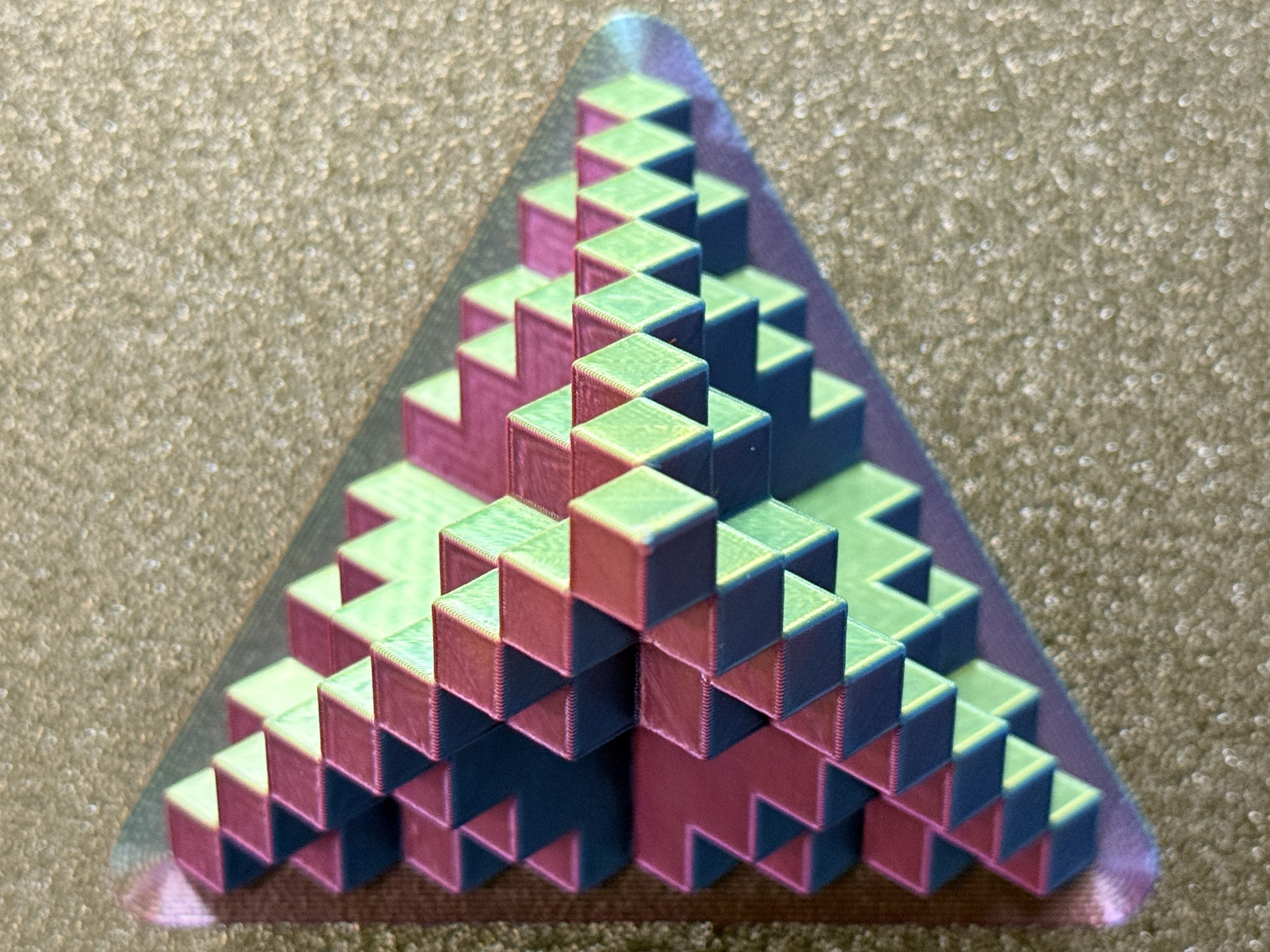 Sierpiński Tetrahedron Made of Cubes | Level 3