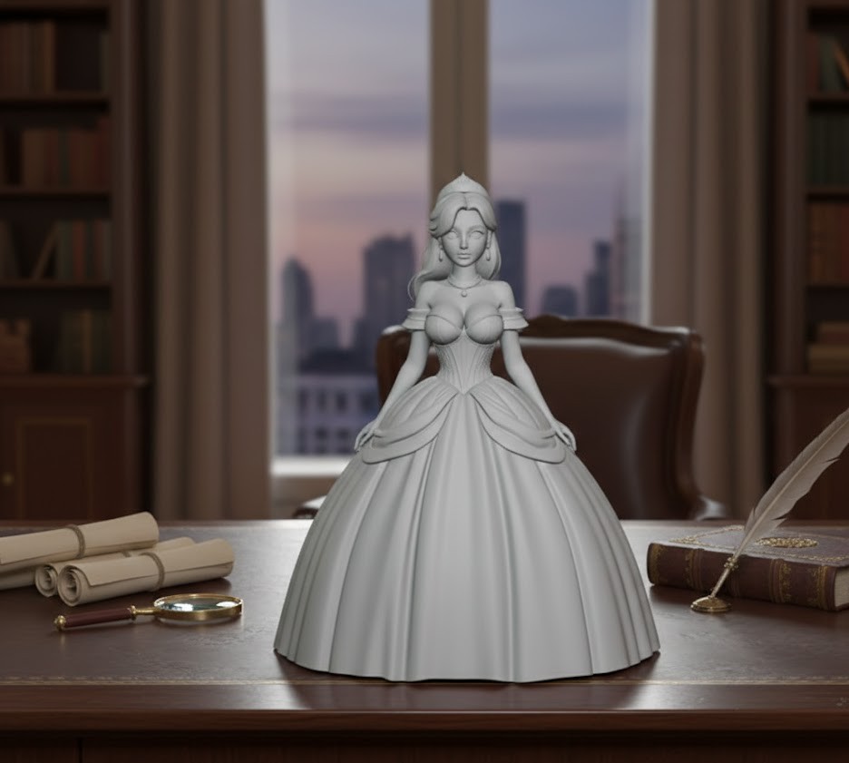 pretty girl in a ball gown