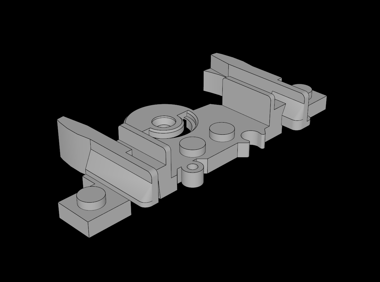 Lego Compatible (88493.dat) Train Track Flexible Segment Male Half