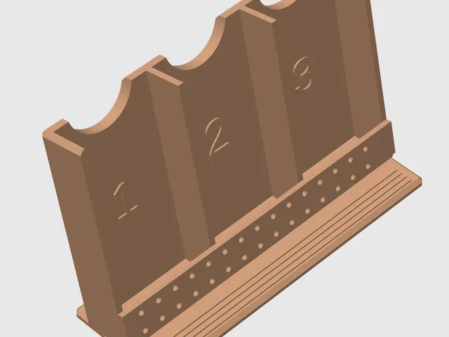 Remote Control Holder with Numbered Slots (1–3)