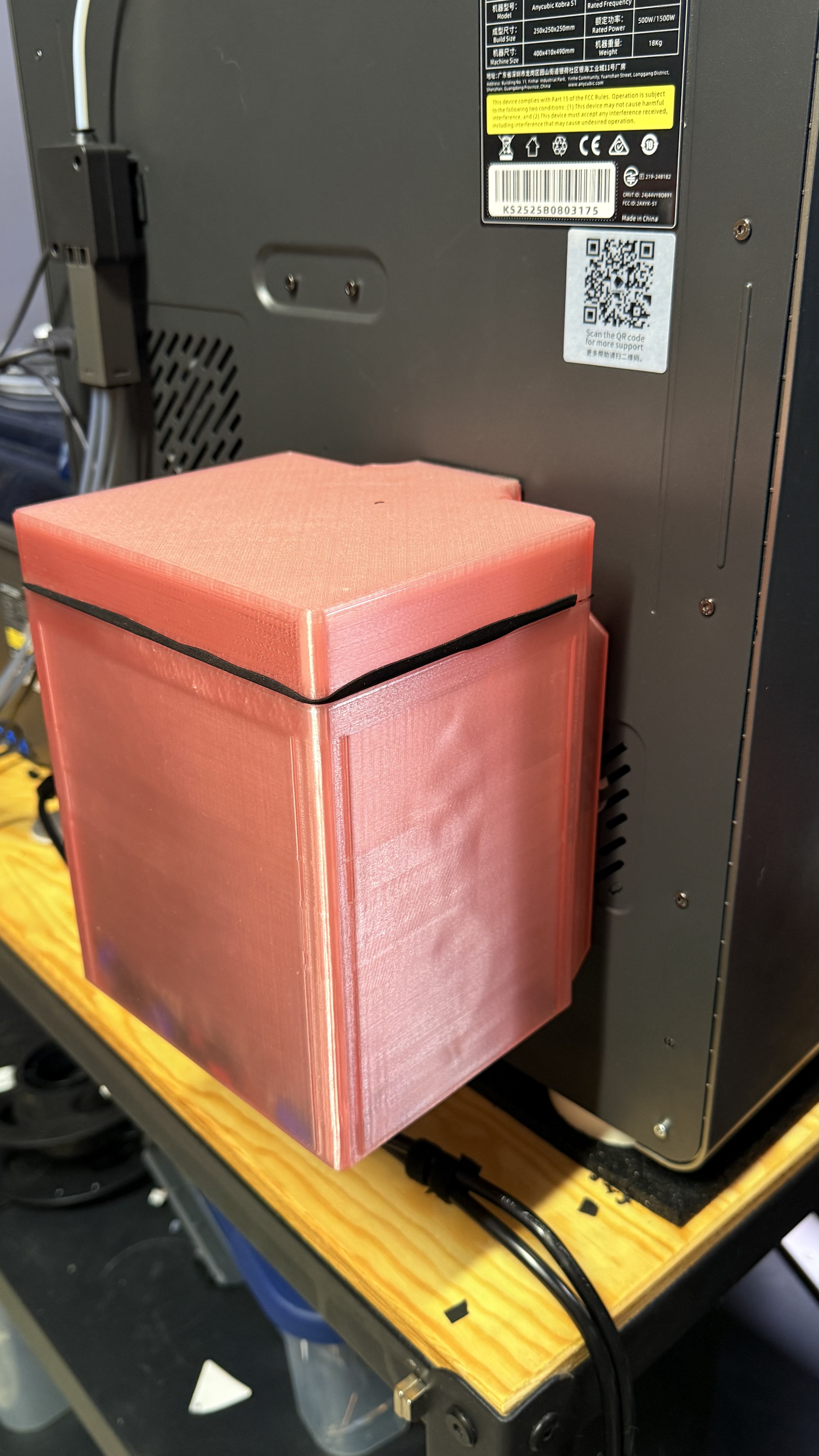 Anycubic Kobra S1 – Sealed Poop Chute & Filament Waste Container