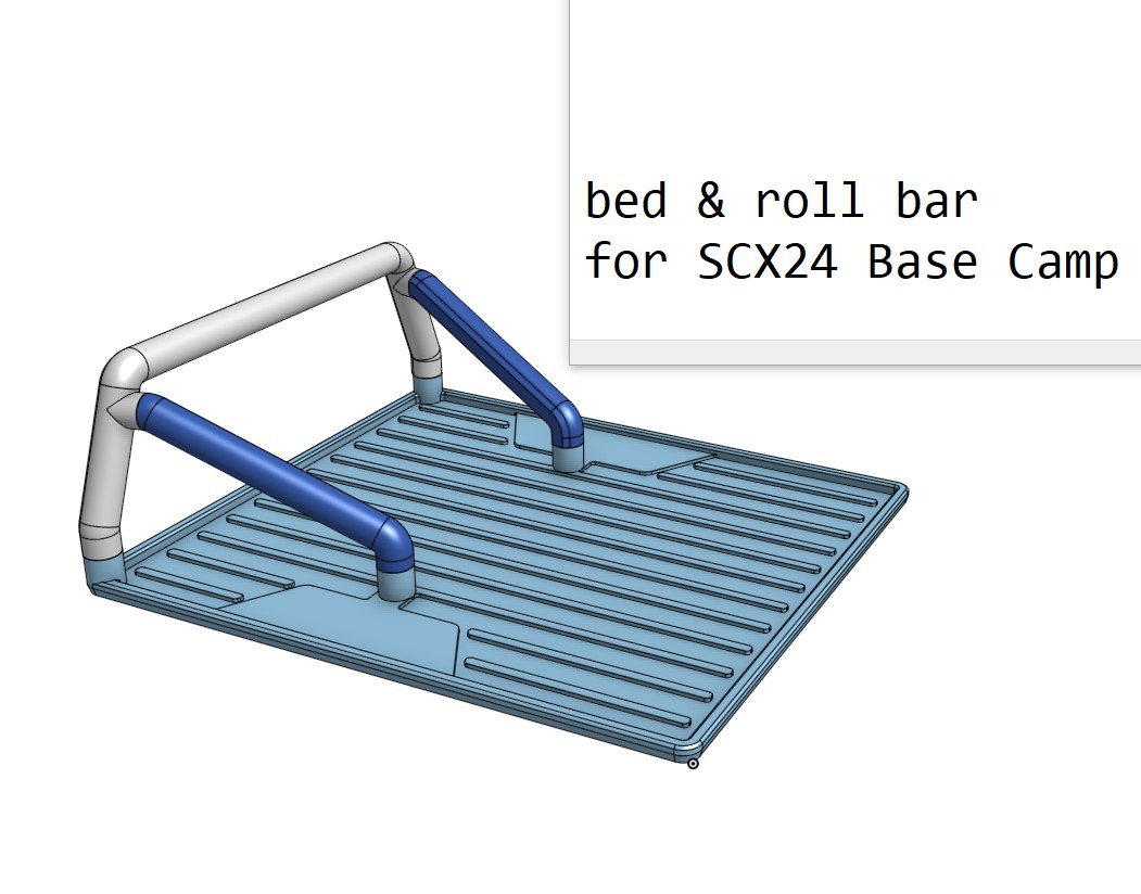 Axial RC SCX24 Base Camp Bed and Roll Bar