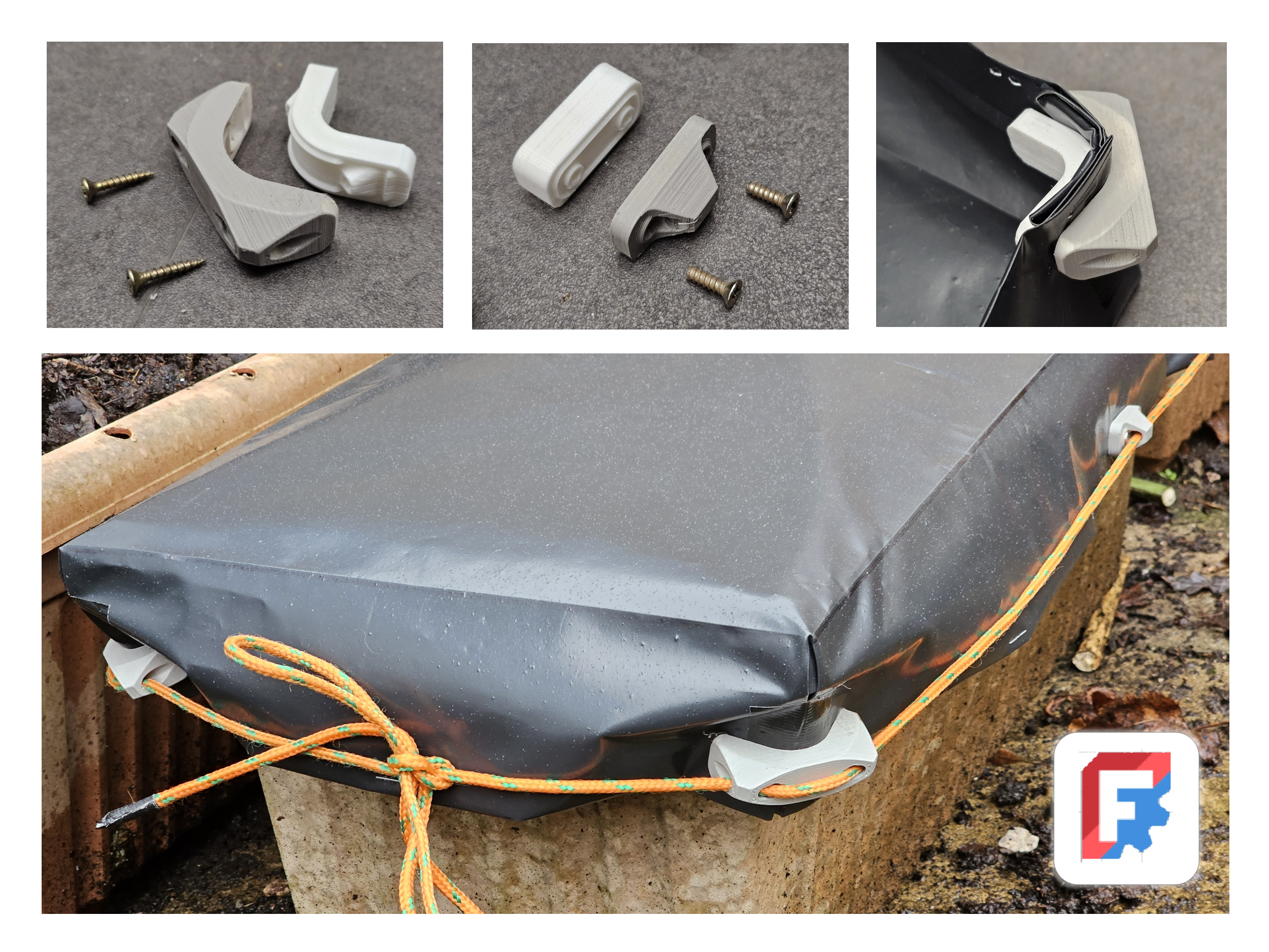 Tarp Corners with Drawstring or Bungee Cord