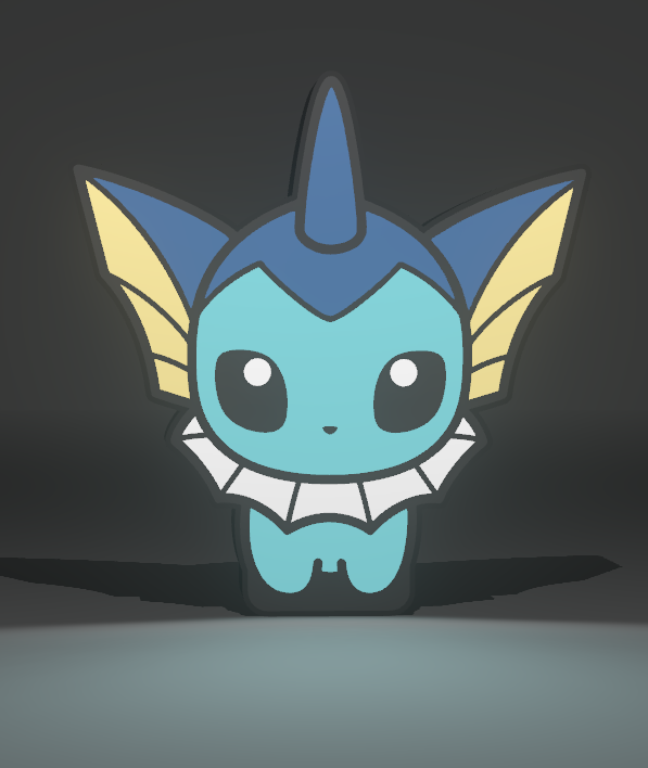 Vaporeon Chibi LED Lamp – Cute Pokémon Night Light for Kids Room